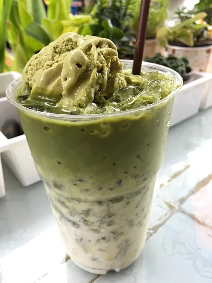 Green tea matcha latte float|Madam Chuoさん