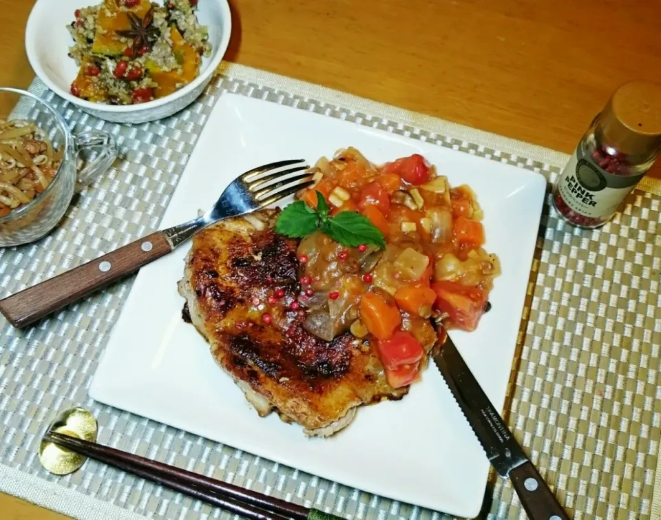 鶏もものトマト🍅野菜ソースがけ|ゆず( ˘ ³˘)♥さん