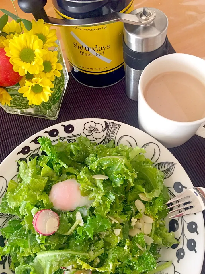 朝ごはん ケールサラダ|ちかこさん