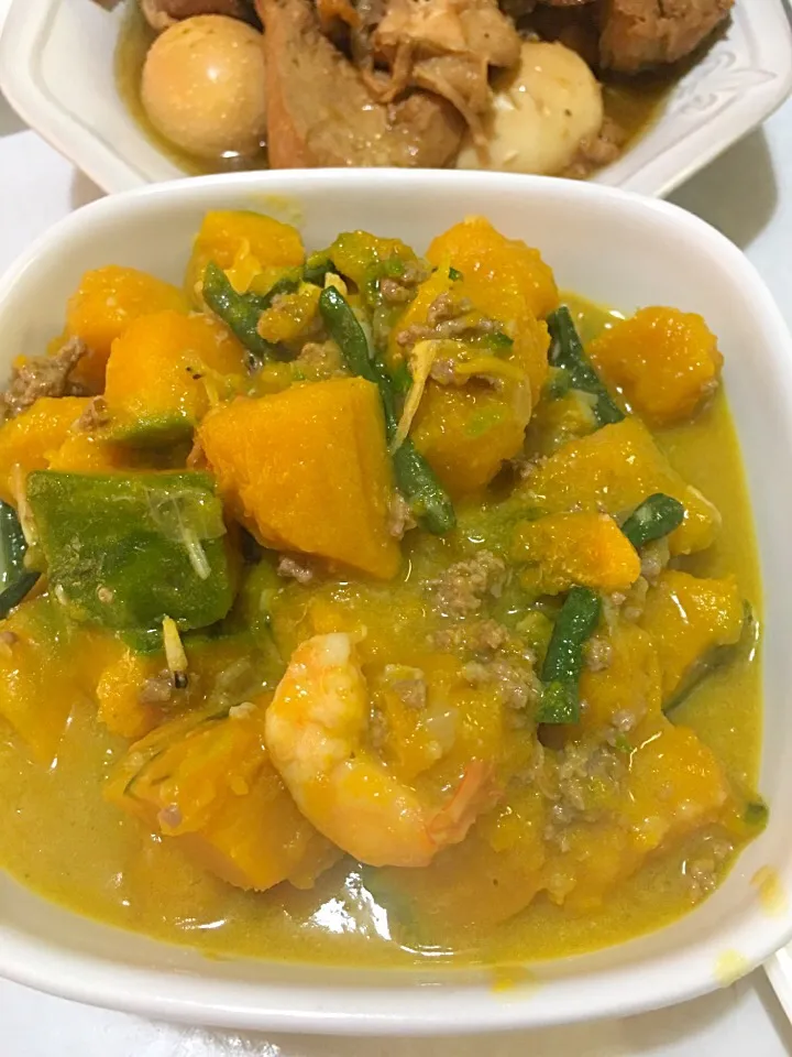 Kabocha squash with shrimp|🌺IAnneさん