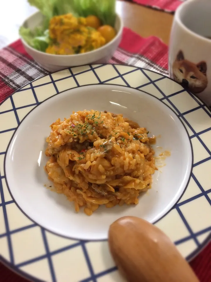 Snapdishの料理写真:鯖缶でお野菜リゾット
かぼちゃサラダ|BooBooさん