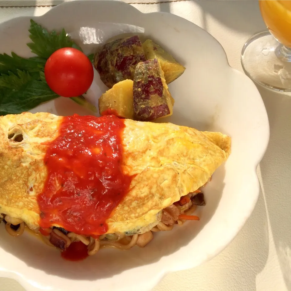 オム焼きそば。|ポンポンダリアさん