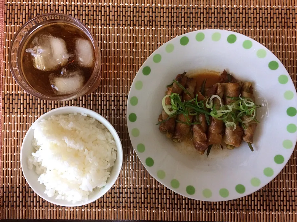 バラ豚肉おくら巻|ばーさんさん