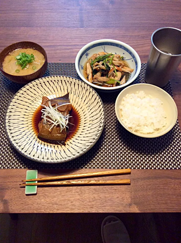 カレイの煮付け晩ご飯|ohmatsuさん