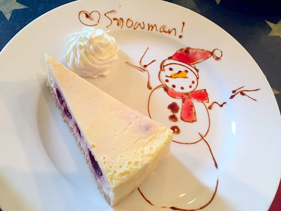 チェリーチーズケーキ🧀🍒@JOHNSON TOWN 彩の森カフェ|マニラ男さん