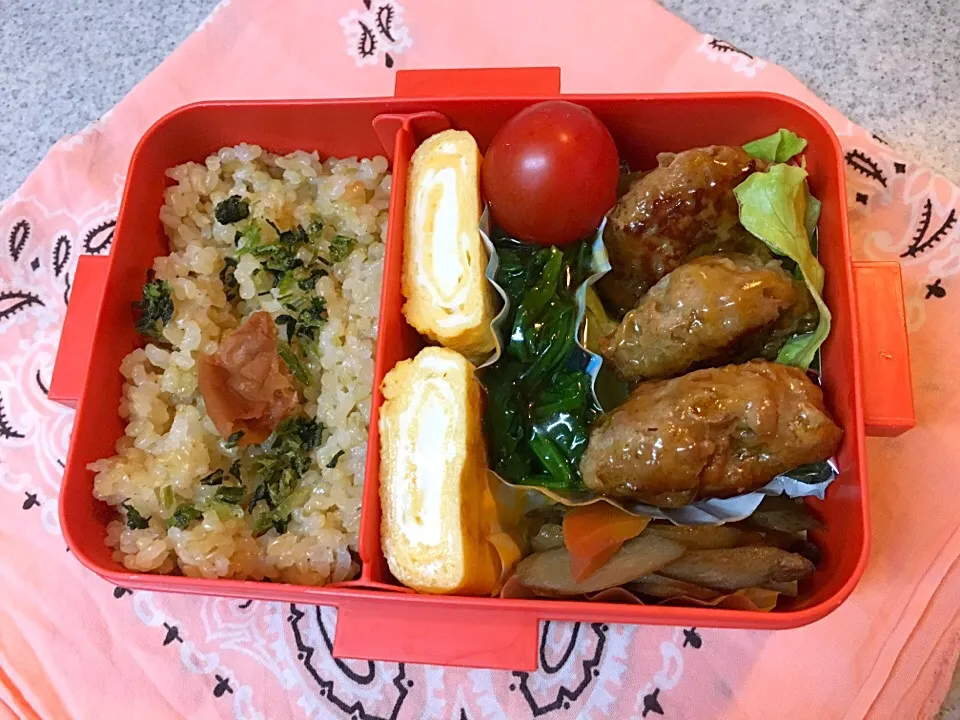 11/14☆照り焼き味ハンバーグ弁当☆〜冷凍しておいたハンバーグをアレンジ！|Satokoさん