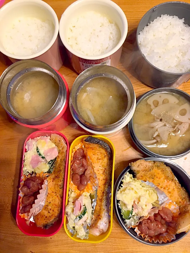 昼まで温かい ごはん 味噌汁弁当|ツインズママさん