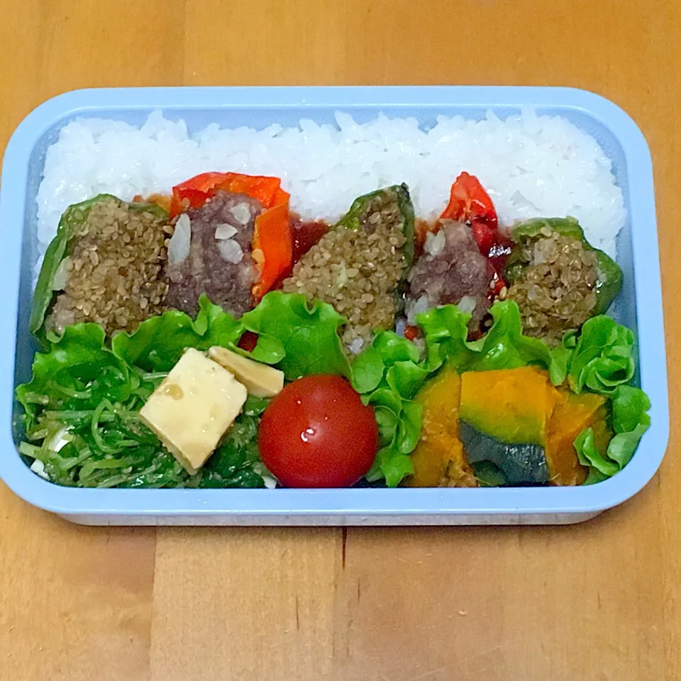 ピーマンの肉詰め弁当(*^^*)|sachiさん