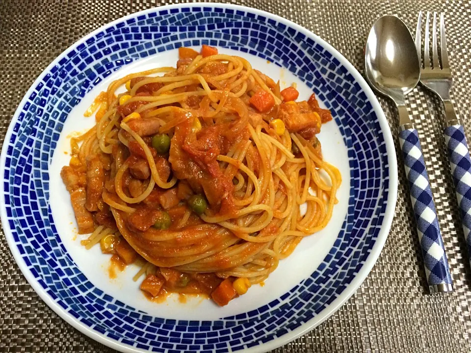 bacon tomato pasta🍝|Airene Cailoさん