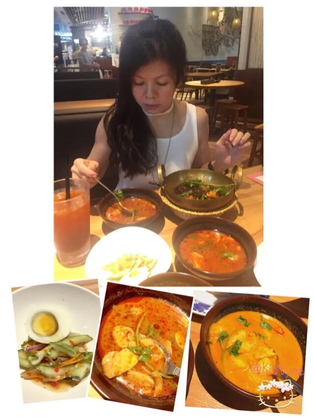 Snapdishの料理写真:Value set meal S$9.90
🙏🏻 Thai iced lemon tea 🍋🍂
🌱 Mixed vegetable salad w egg 🍳 
🍄 Mushroom tom yam soup 🍲
🙏🏻 Claypot black pepper noodles 🍝 
🙏🏻 Red curry fish |🎀Kittyna🌸さん