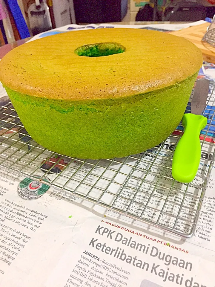 Pandan sponge cake 😍😍|Liana Sari Choiさん