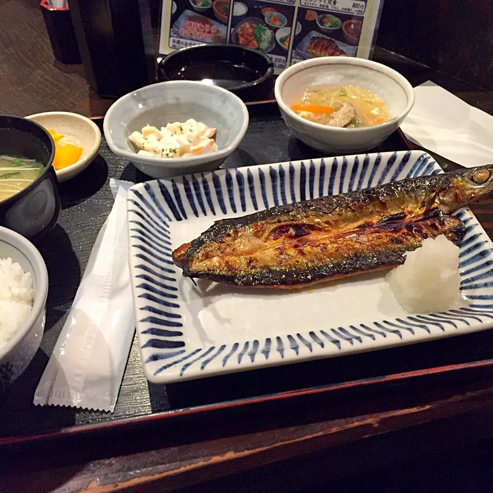 さんまの灰干し定食(^O^)／|すかラインさん