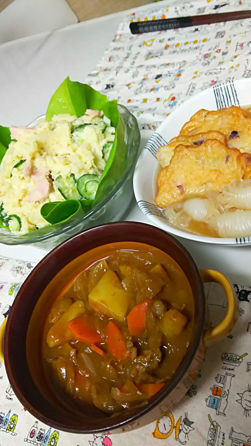 ・カレー
・ポテトサラダ
・甘辛煮|あいさん