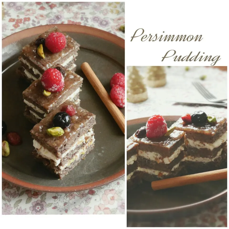 Persimmon Pudding／柿のミニケーキ|まちまちこさん