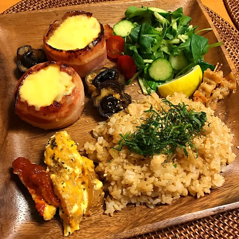 香港風鶏のまぜご飯&大根ステーキ|chacoさん