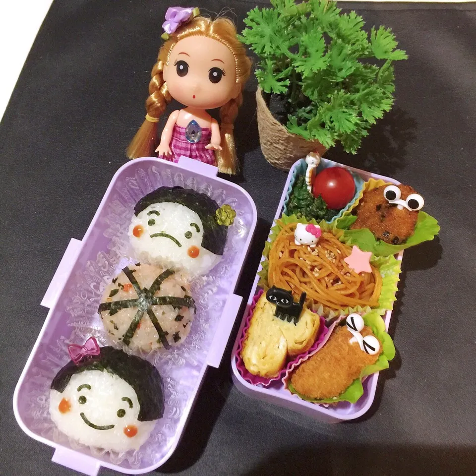 11/16❤︎娘のクレラップちゃんおにぎり弁当❤︎|Makinsさん