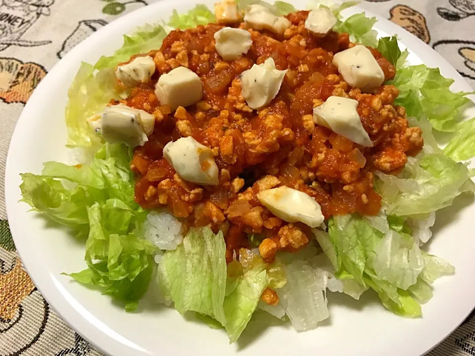 タコライス風
鶏むね肉と高野豆腐でミートソース|Kakaoさん