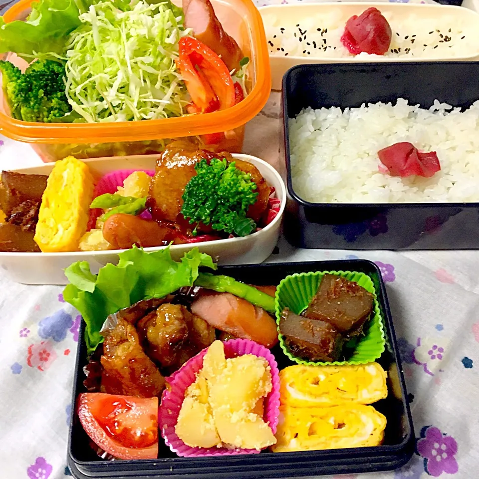 今日のお弁当！2016.11.17
パパ弁☺️娘弁😊my弁😊|mayuさん