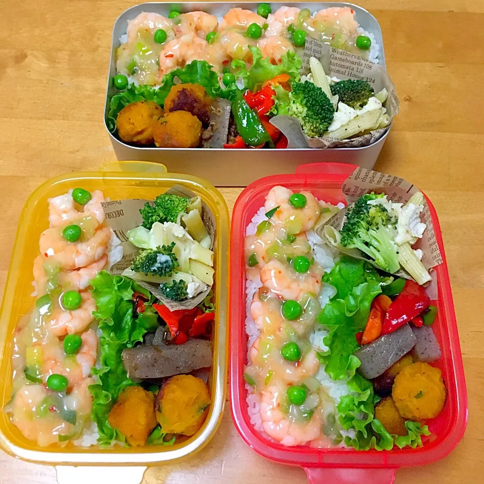 海老チリ弁当(*^^*)|sachiさん