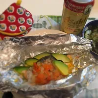 Snapdishの料理写真:鮭のメキシカンホイル焼き|Ericaさん