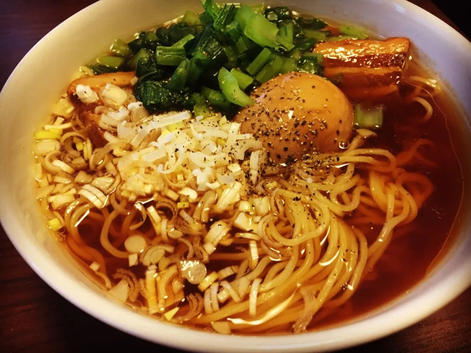 ラーメン🍜しょうゆ味 自宅|炊かれたいオトコ おこん 小栁津さん