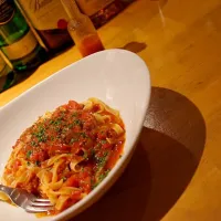 Snapdishの料理写真:トマトソースパスタ|みさきさん