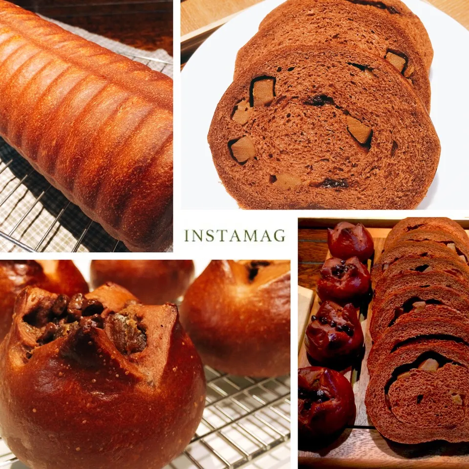 The other day   Cocoa and Chocolate bread •*¨*•.¸¸♬☕️|カンカンさん