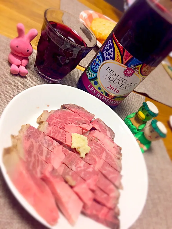 Snapdishの料理写真:ボジョレー解禁〜 ٩(ˊᗜˋ*)و|morimi32さん