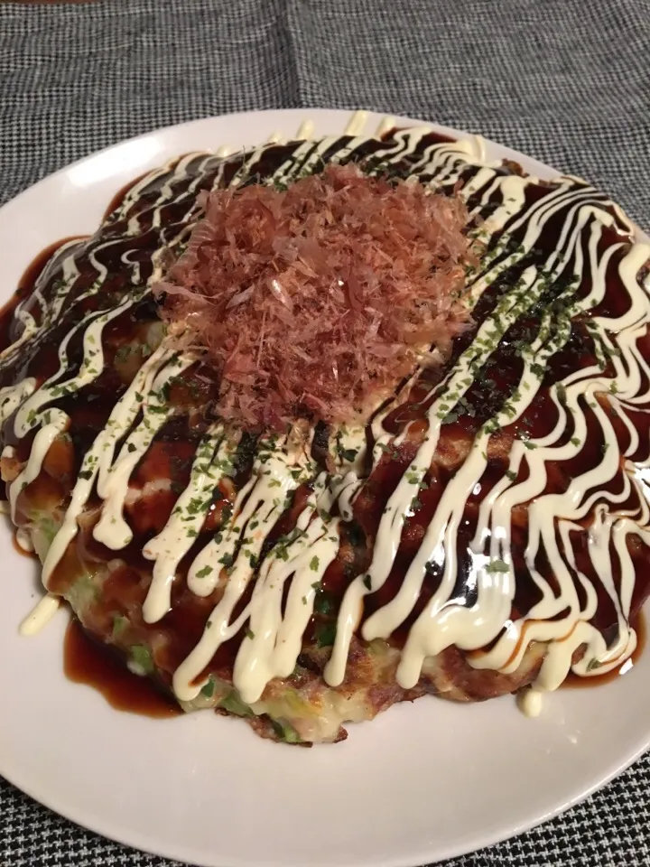 白菜と鶏胸肉のヘルシーお好み焼き|まいぱんさん