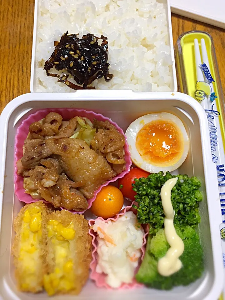 11月20日 牛炒め弁当🍱(う´ω｀し)|かよっぺさん