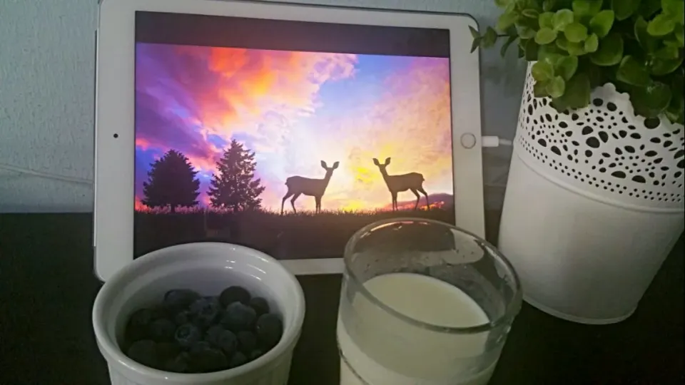 Relaxing moment Harp Music Blueberries + Milk🙏|🌷lynnlicious🌷さん