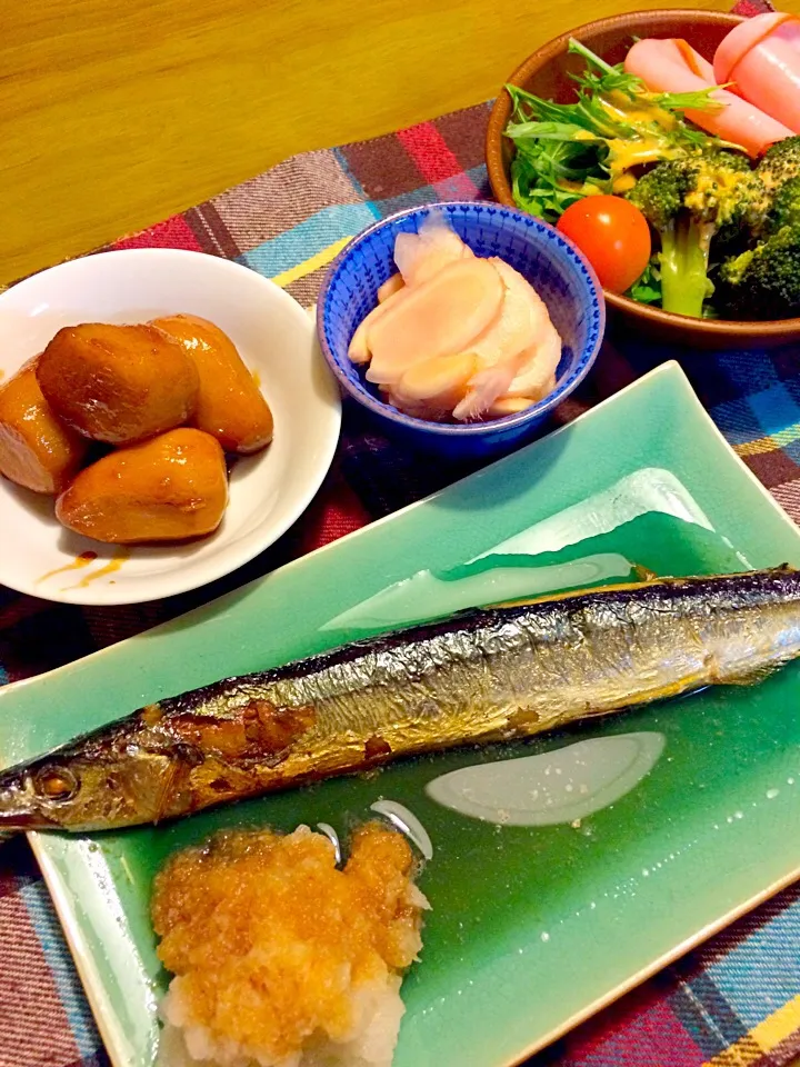 秋刀魚さんで夕食(^^)|かずみさん