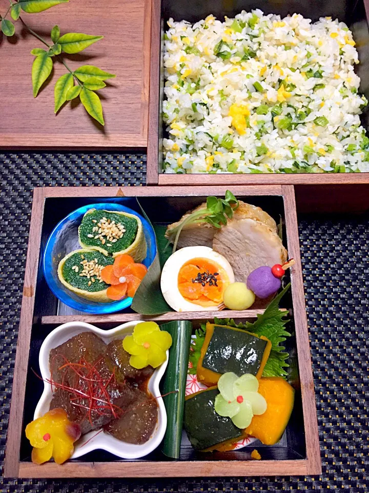 月曜日、自家栽培カブ茎と玉子のマンナン発芽玄米御飯弁当❤︎|Mayumi Konishiさん