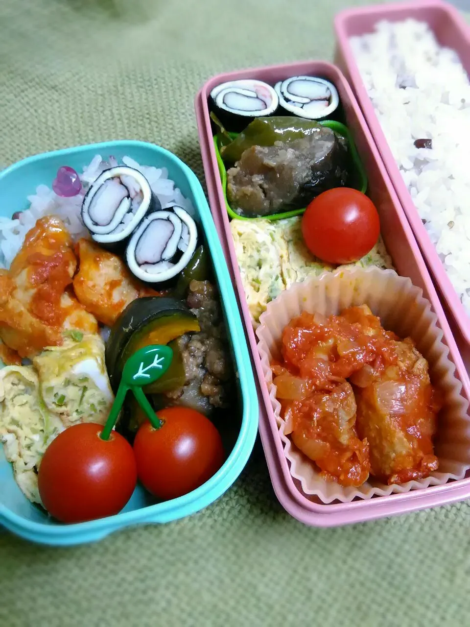 女子高生と幼稚園児のお弁当|せおりつさん