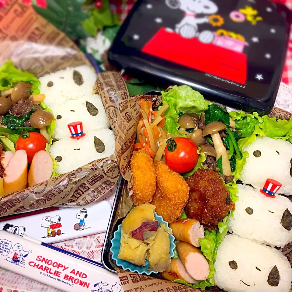 Snapdishの料理写真:スヌーピー月曜日は眠いよ弁当🍱|せいこさん