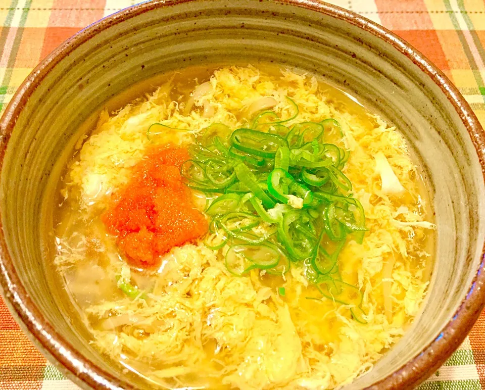 夕べの晩ごはん⭐︎かき玉あんかけ明太うどん|KANAさん