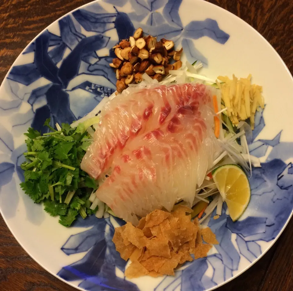 Snapdishの料理写真:♡鯛の中華風刺身♡|Rarikoさん