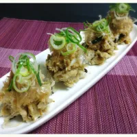 おちゃわんちゃんの練り里芋の胡麻・おかか・焼き海苔和え～💓