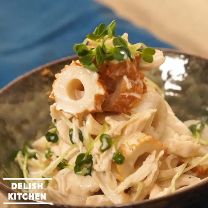 【動画】ささみとちくわのわさびマヨ和え #delishkitchentv|DELISH KITCHENさん