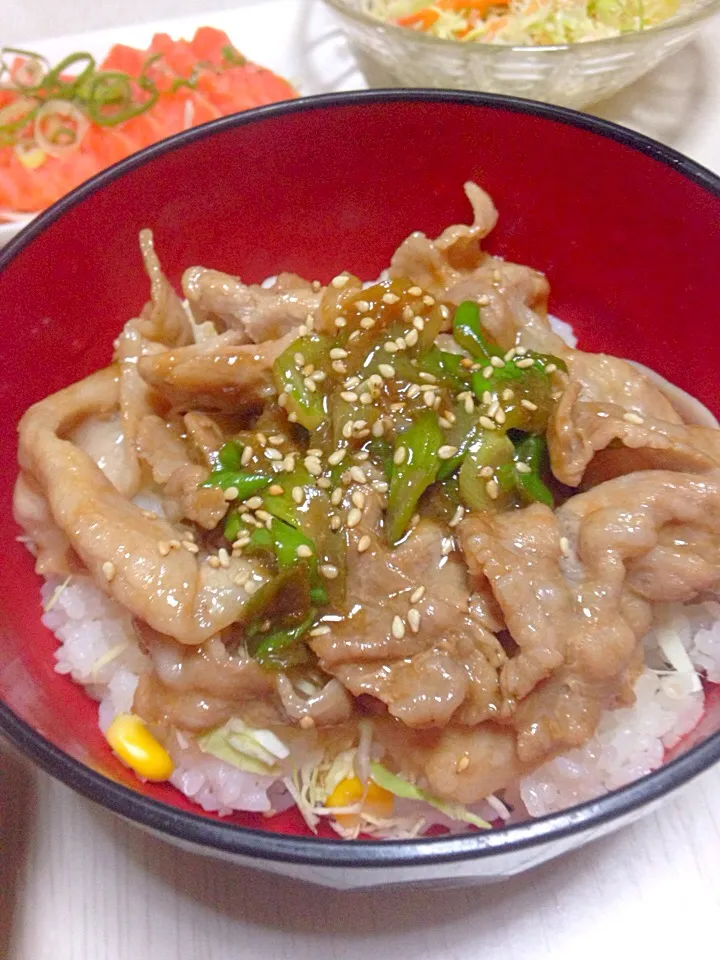 Snapdishの料理写真:オイスターネギ豚丼|あやにん食堂さん