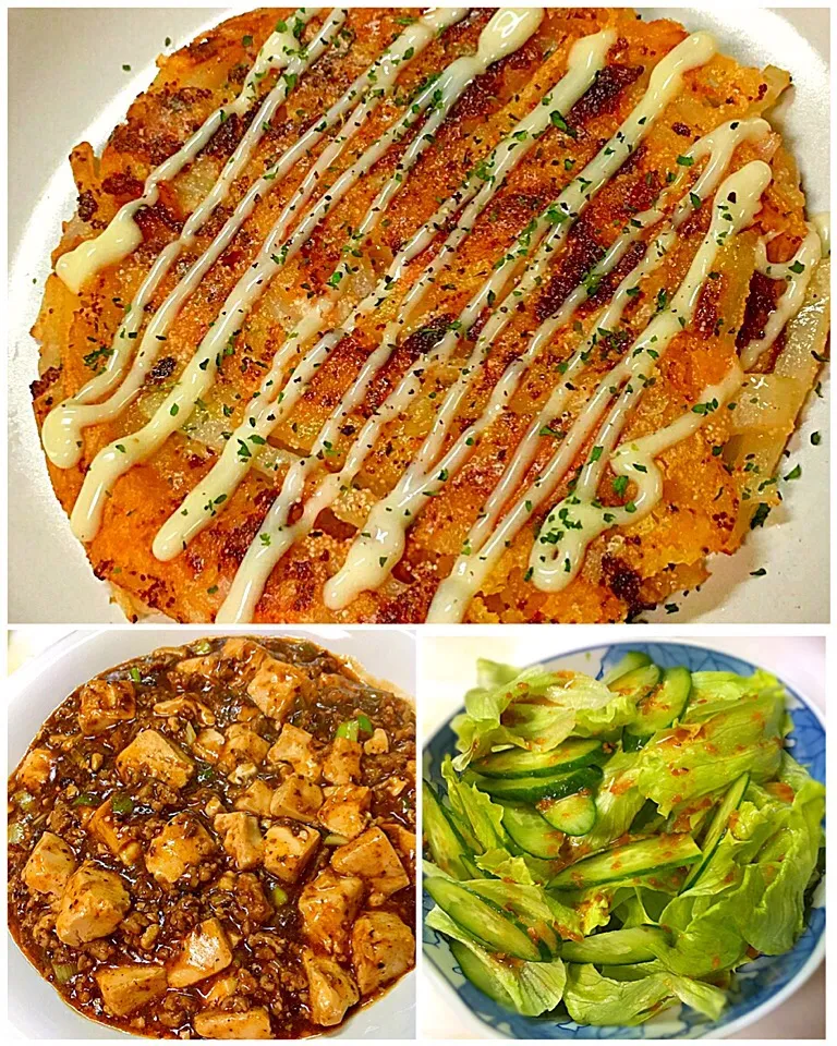 Snapdishの料理写真:ゆっこさんの料理 新ジャガイモの明太チーズ焼き♡
麻婆豆腐🌶サラダ|みなさん