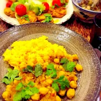 Snapdishの料理写真:Chickpeas curry & tandoori chicken
ひよこ豆のカレーとタンドリーチキン|maroさん