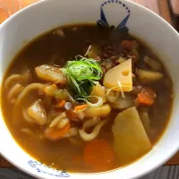 Snapdishの料理写真:残り物リメイク カレーうどん|いちこさん