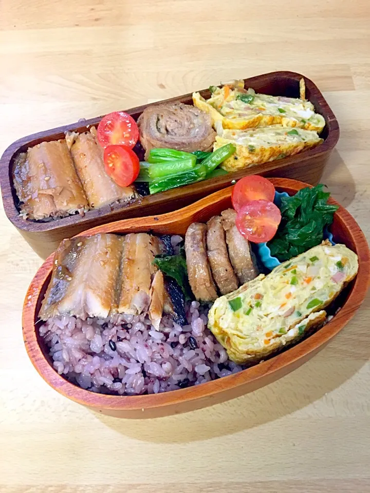 大葉とチーズの肉巻き、オムレツ弁当|micaさん