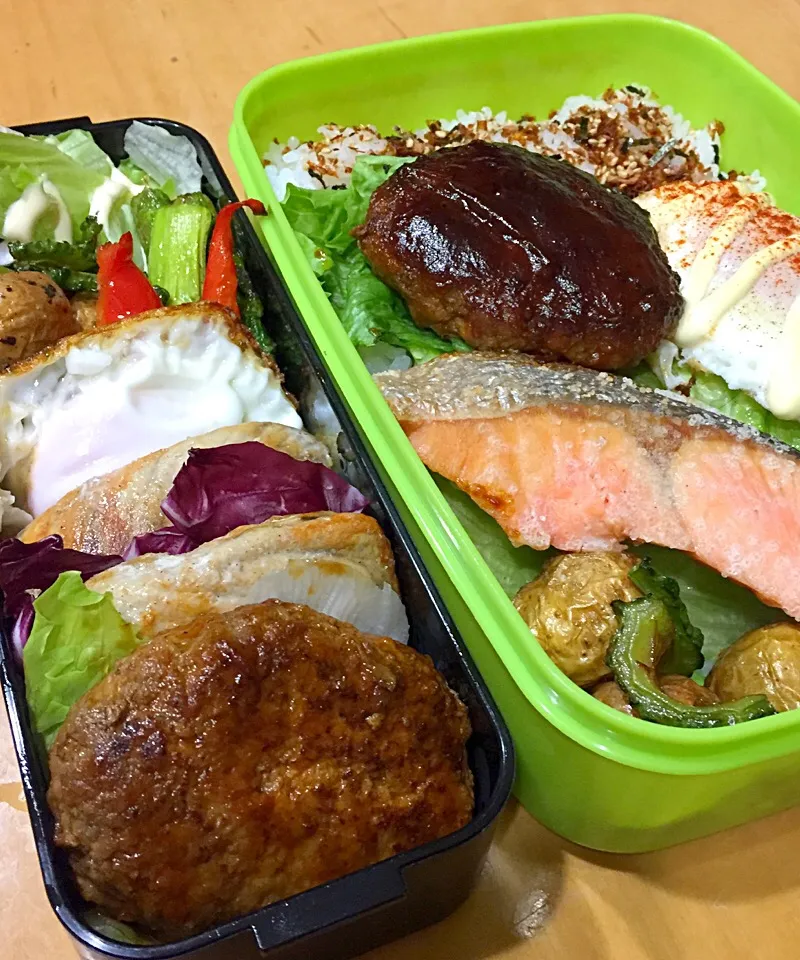 Snapdishの料理写真:今日の親父弁当！|沖縄「ピロピロ」ライフさん