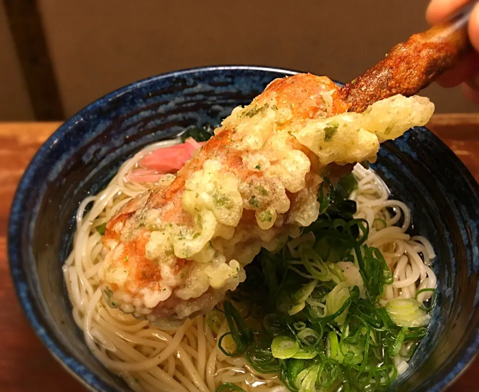 Snapdishの料理写真:竹ちくわの磯辺ドッグ温めん4|半田手延べそうめんの店 阿波や壱兆さん