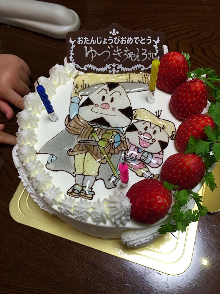 Snapdishの料理写真:オーダーしたおむすびマンのケーキ❗️
孫３歳の誕生日🎂😊💟|Yuuki🍷🍶🍻さん