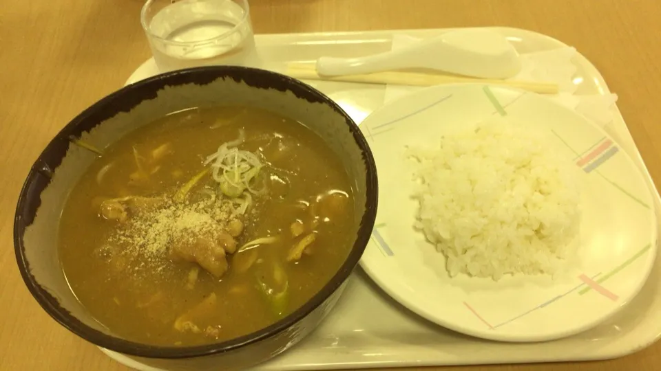 カレー南蛮蕎麦と半ライス|おっちさん