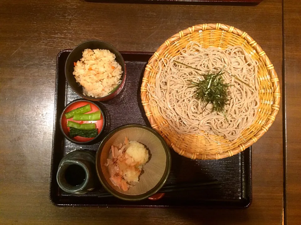 辛味大根ざるそば定食|ばーさんさん