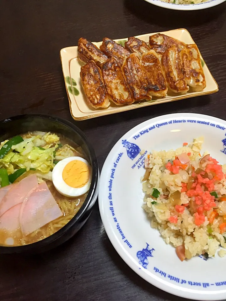 ラーメン定食＊焼飯、餃子|ykmamaさん